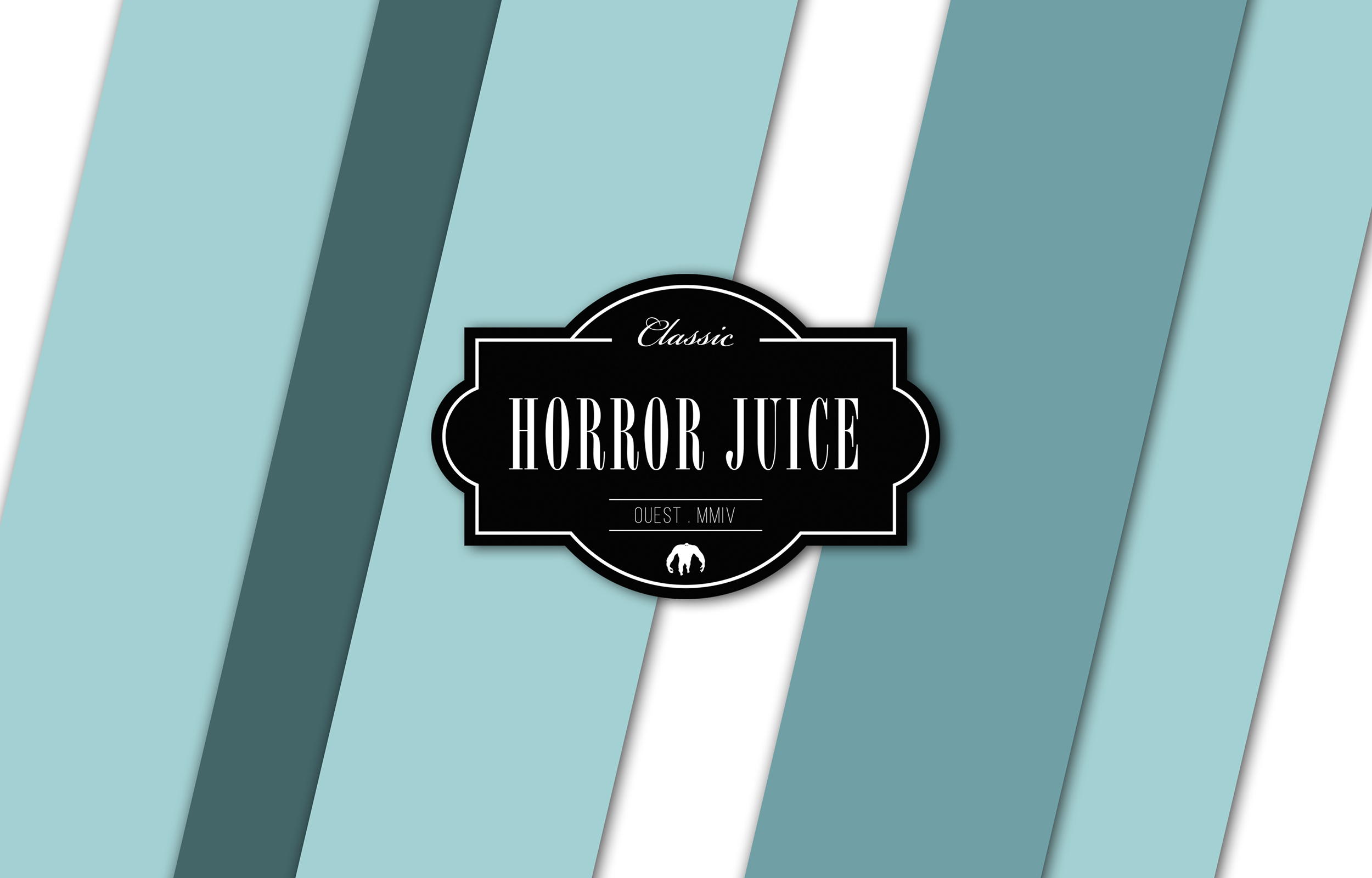 Bandeau pour wordpress avec le logo Horror Juice fait pour la collection de planches de skate "Primate"