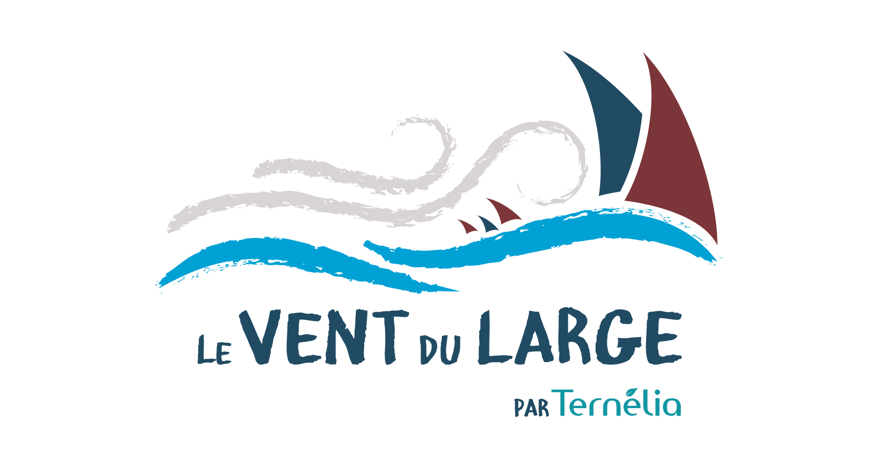 Refonte graphique du logo de l'établissement le vent du large.